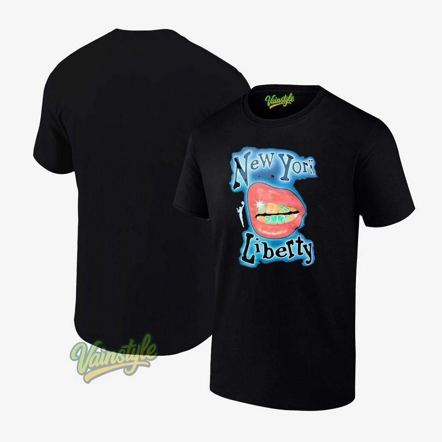 New York Liberty lips basketball T-Shirt New York Liberty lips basketball T-Shirt