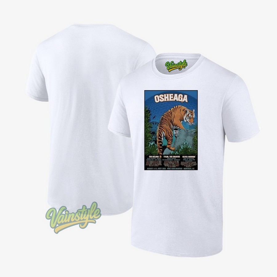 Oshega Music And Arts Festival 2025 In Montreal QC Poster T-Shirt Oshega Music And Arts Festival 2025 In Montreal QC Poster T-Shirt