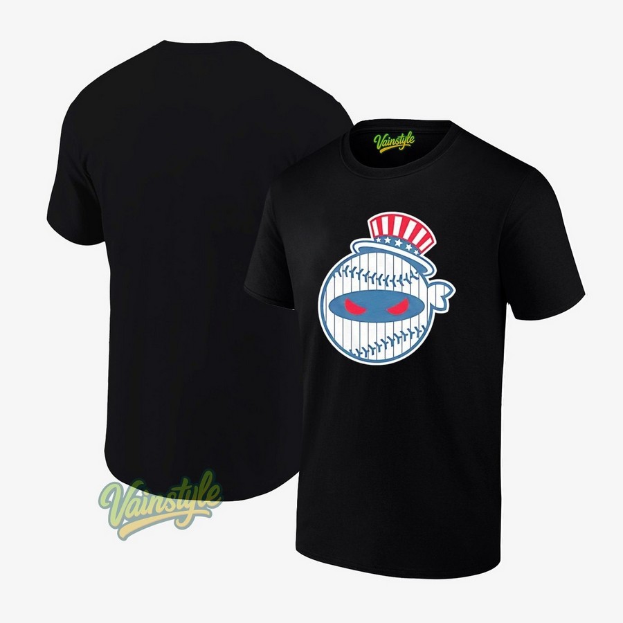 Pitching Ninja Uncle Sam's hat New York Yankees T-Shirt Pitching Ninja Uncle Sam's hat New York Yankees T-Shirt