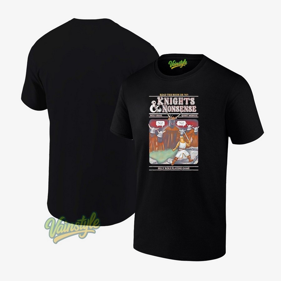 Read this book or Ni Knights and Nonsense Holy Grail Quest Module Silly Role Playing Game T-Shirt Read this book or Ni Knights and Nonsense Holy Grail Quest Module Silly Role Playing Game T-Shirt