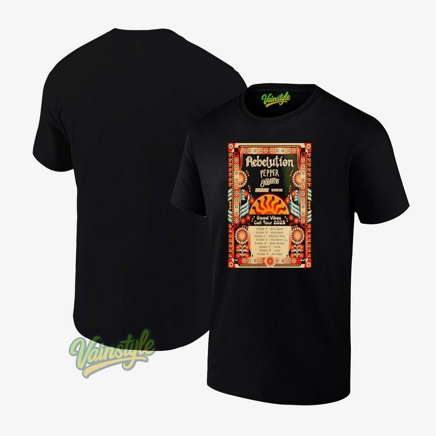 Rebelution Good Vibes Cali 2025 Concert Poster T-Shirt Rebelution Good Vibes Cali 2025 Concert Poster T-Shirt