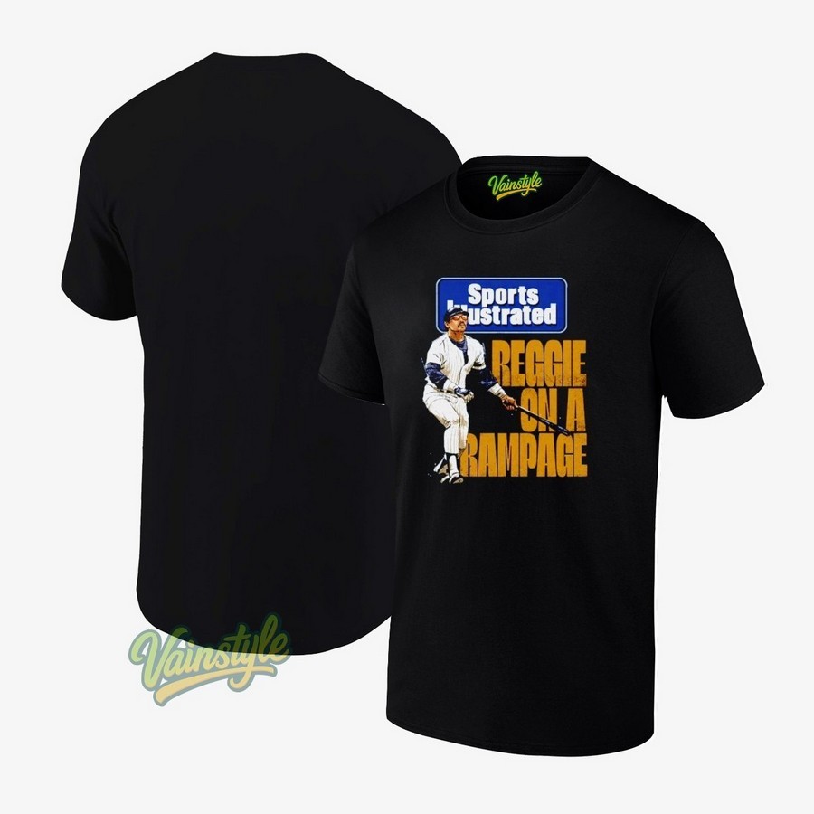 Reggie Jackson Sports Illustrated And New York Y Rampage WHT T-Shirt Reggie Jackson Sports Illustrated And New York Y Rampage WHT T-Shirt