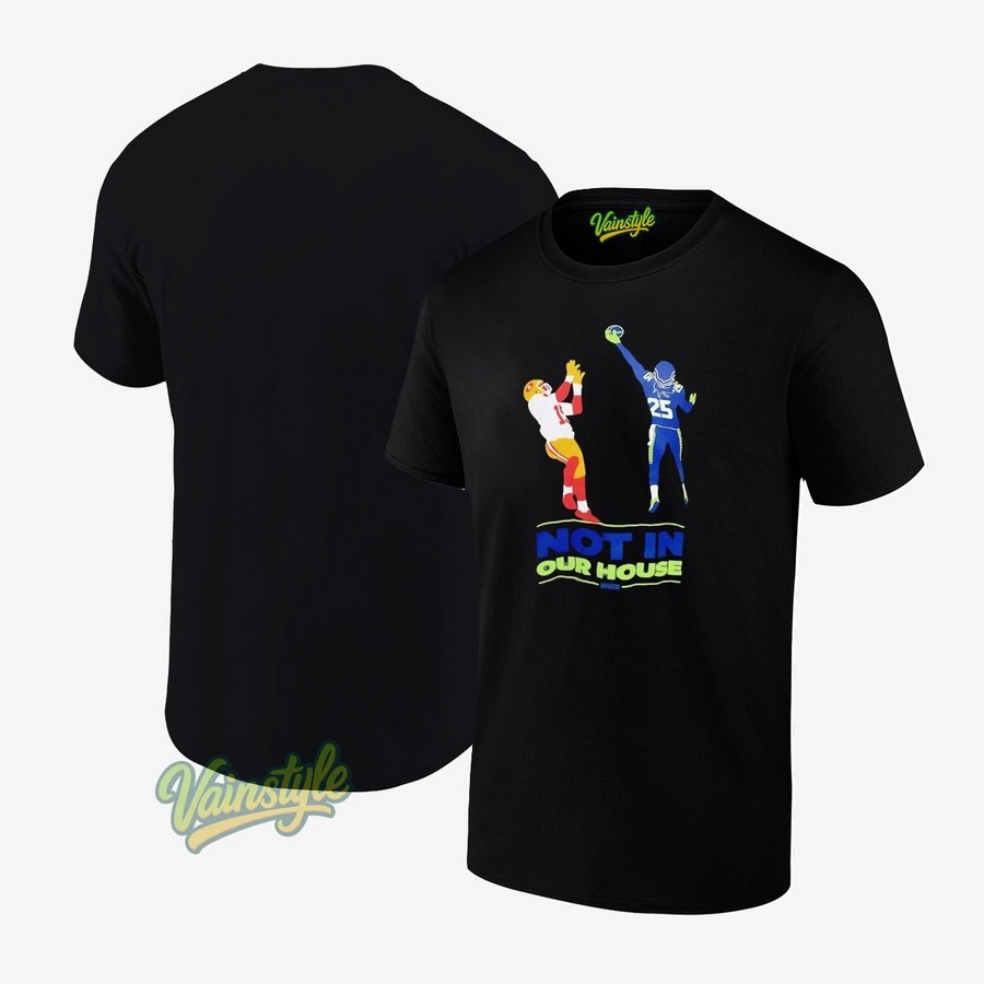 San Francisco 49ers vs Seattle Seahawks not in our house T-Shirt San Francisco 49ers vs Seattle Seahawks not in our house T-Shirt