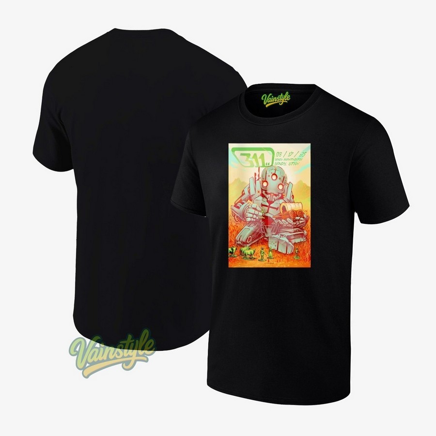 Sandy Amphitheater Sandy UT Tour 2025 311 Band Poster T-Shirt Sandy Amphitheater Sandy UT Tour 2025 311 Band Poster T-Shirt
