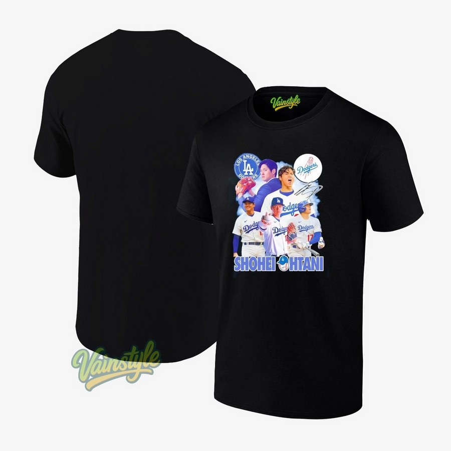Shohei Ohtani Los Angeles Dodgers Signature T-Shirt Shohei Ohtani Los Angeles Dodgers Signature T-Shirt