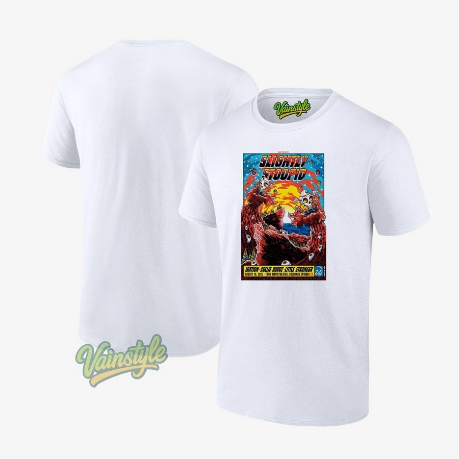 Slightly Stoopid Live Colorado Springs CO Aug 10 2025 Poster T-Shirt Slightly Stoopid Live Colorado Springs CO Aug 10 2025 Poster T-Shirt