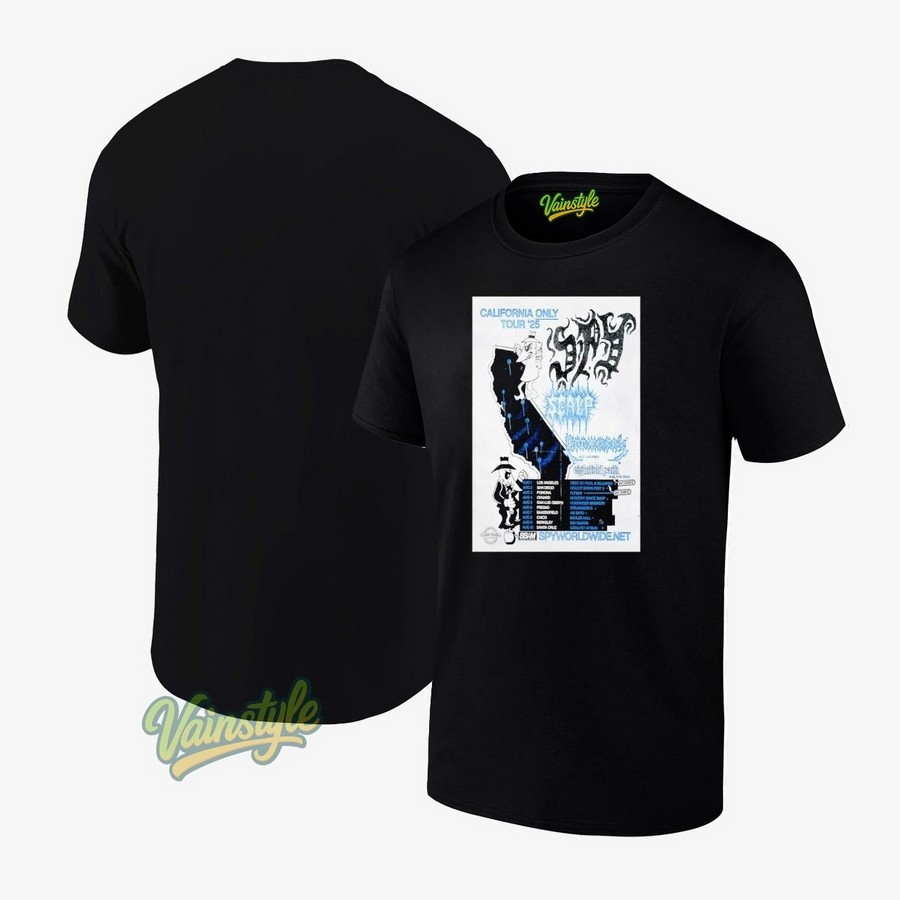 SPY California Only Tour 2025 Poster T-Shirt SPY California Only Tour 2025 Poster T-Shirt