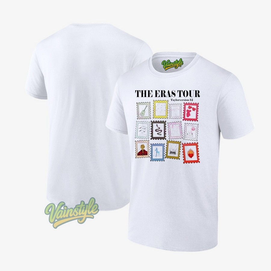 Swift Stamps Collection Ts12 The Eras Tour Album T-Shirt Swift Stamps Collection Ts12 The Eras Tour Album T-Shirt