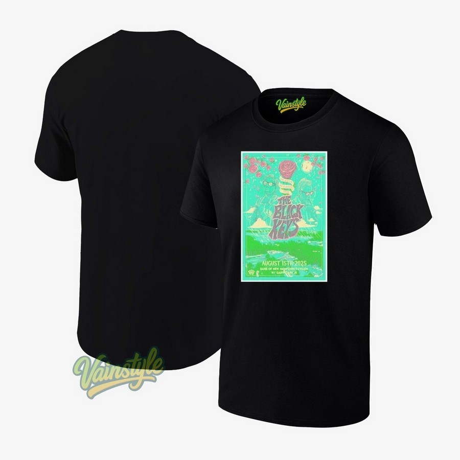 The BankNH Pavilion In Gilford NH Concert The Black Keys Aug 15 2025 Poster T-Shirt The BankNH Pavilion In Gilford NH Concert The Black Keys Aug 15 2025 Poster T-Shirt