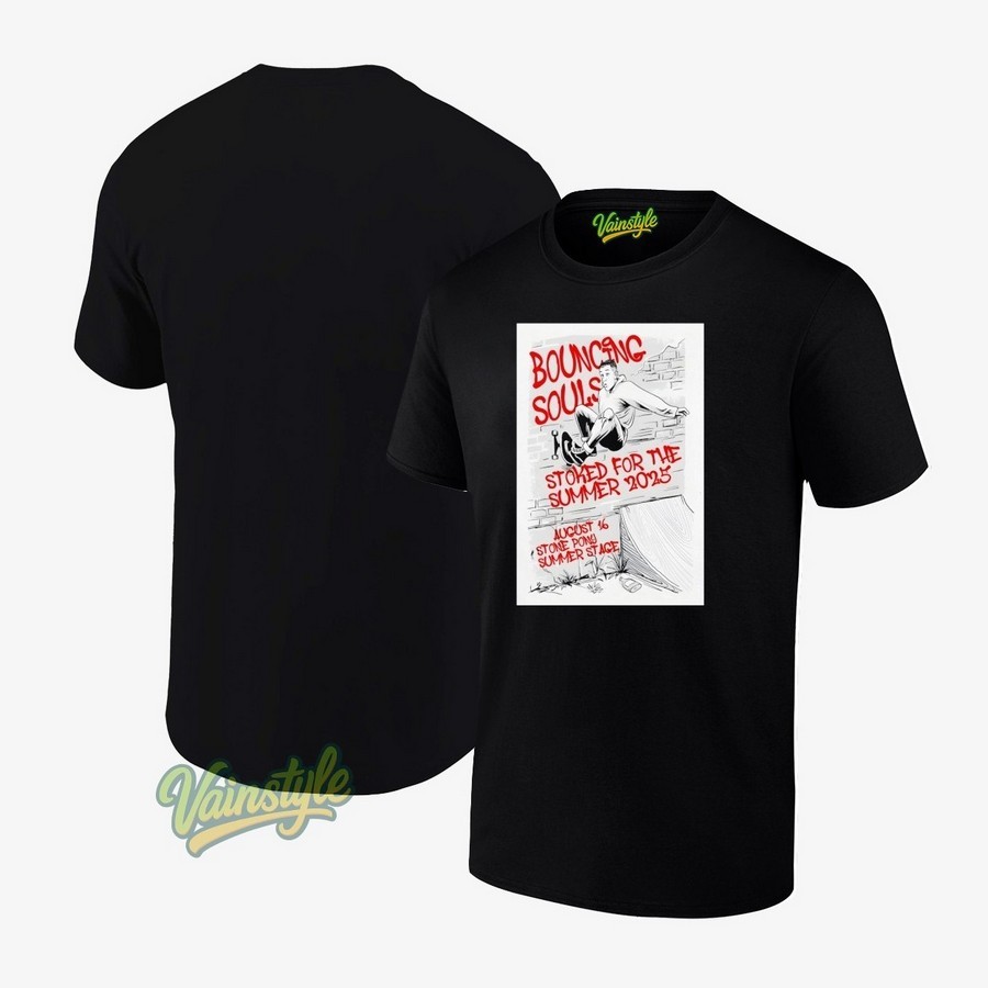 The Bouncing Souls August 16 2025 Stone Pony Summer Stage Poster T-Shirt The Bouncing Souls August 16 2025 Stone Pony Summer Stage Poster T-Shirt