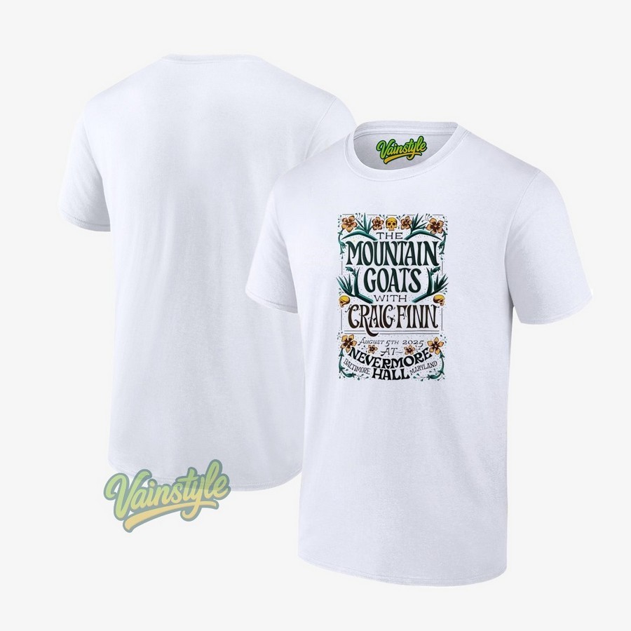 The Mountain Goats Aug 5 2025 Nevermore Hall In Baltimore MD Unisex T-Shirt The Mountain Goats Aug 5 2025 Nevermore Hall In Baltimore MD Unisex T-Shirt