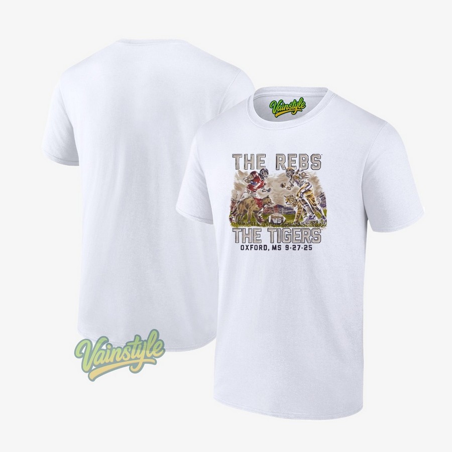 The Rebs The Tigers LSU Vs Ole Miss Game Day 2025 T-Shirt The Rebs The Tigers LSU Vs Ole Miss Game Day 2025 T-Shirt