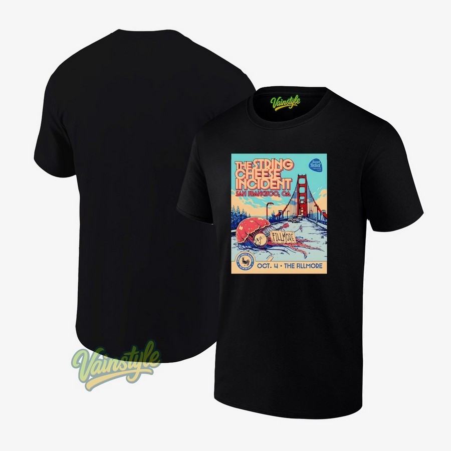 The String Cheese Incident San Francisco California 2025 Gig Poster At The Fillmore On October 4 2025 T-Shirt The String Cheese Incident San Francisco California 2025 Gig Poster At The Fillmore On October 4 2025 T-Shirt