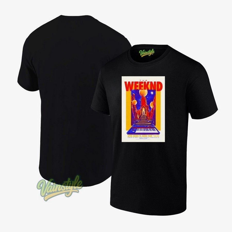 The Weeknd August 12 2025 Nissan Stadium Nashville TN Poster T-Shirt The Weeknd August 12 2025 Nissan Stadium Nashville TN Poster T-Shirt