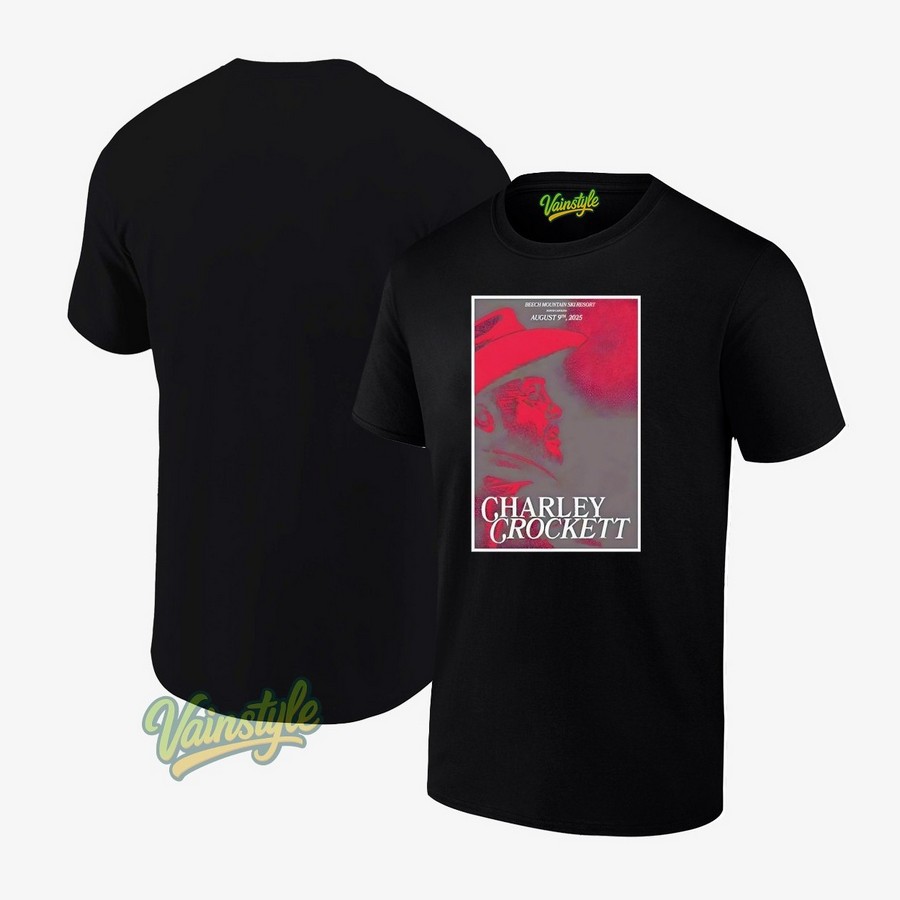 Tour 2025 Charley Crockett Beech Mountain Resort NC Poster T-Shirt Tour 2025 Charley Crockett Beech Mountain Resort NC Poster T-Shirt
