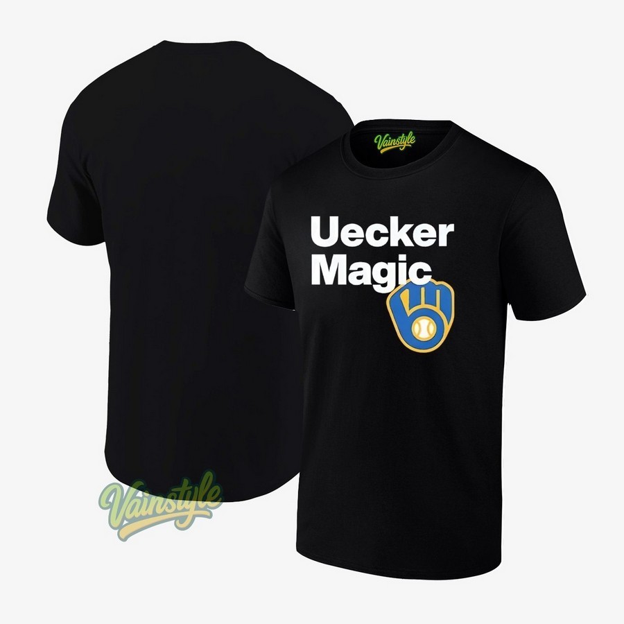 Uecker Magic Bob Uecker Milwaukee Brewers T-Shirt Uecker Magic Bob Uecker Milwaukee Brewers T-Shirt