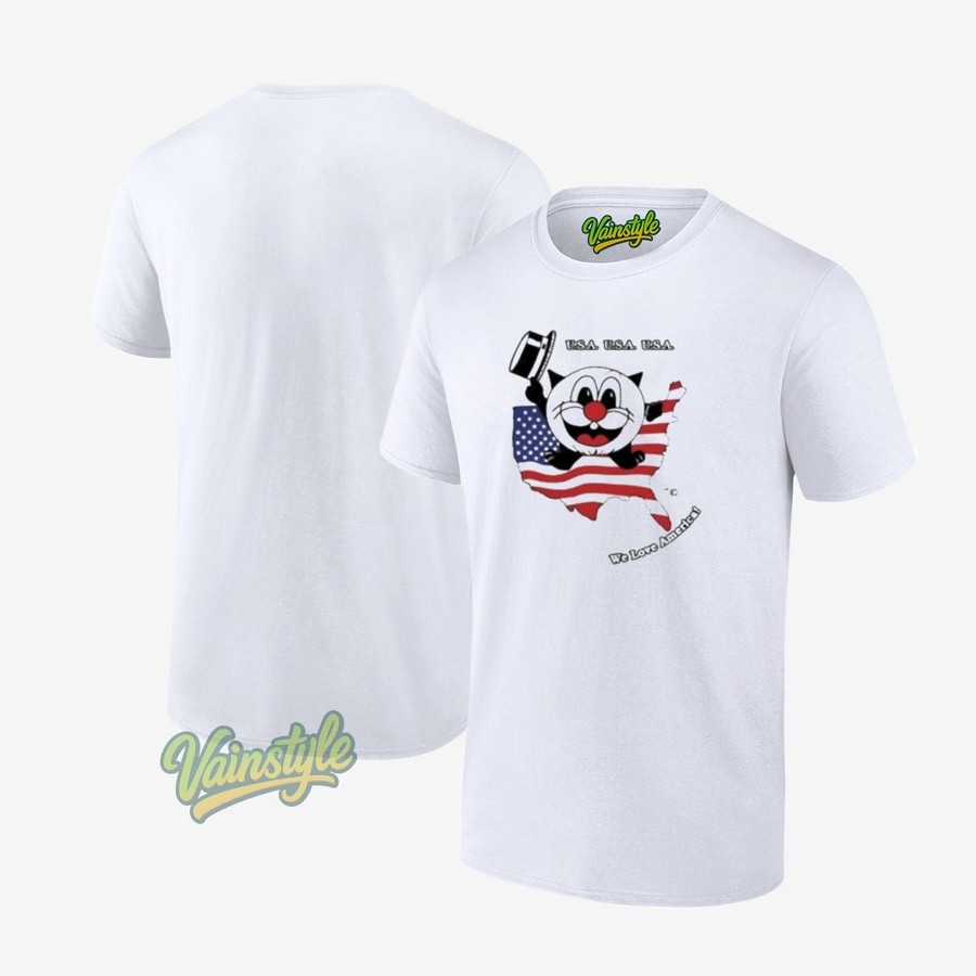 USA We Love America Cat T-Shirt USA We Love America Cat T-Shirt