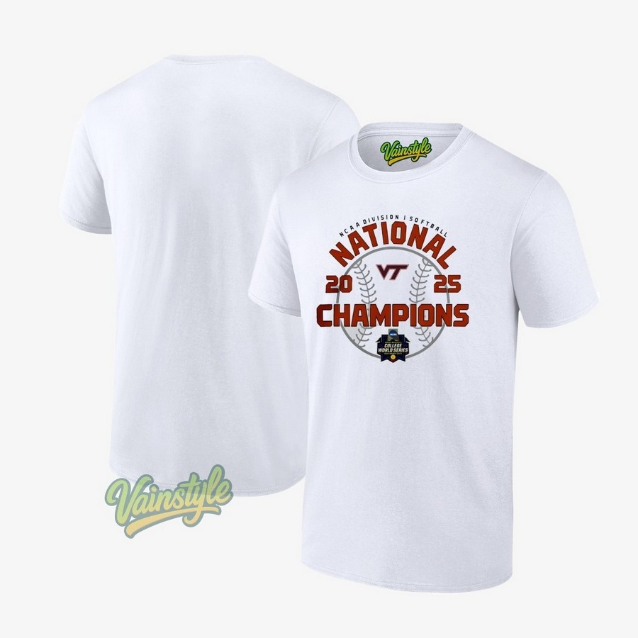 Virginia Tech Ncaa Women's 2025 Washington Nationals Champions World Series T-Shirt Virginia Tech Ncaa Women's 2025 Washington Nationals Champions World Series T-Shirt