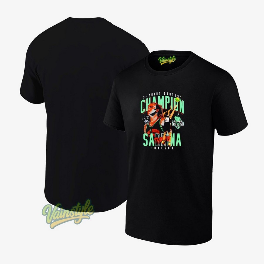 WNBA Sabrina Ionescu New York Liberty 3 Point Champ 2025 T-Shirt WNBA Sabrina Ionescu New York Liberty 3 Point Champ 2025 T-Shirt