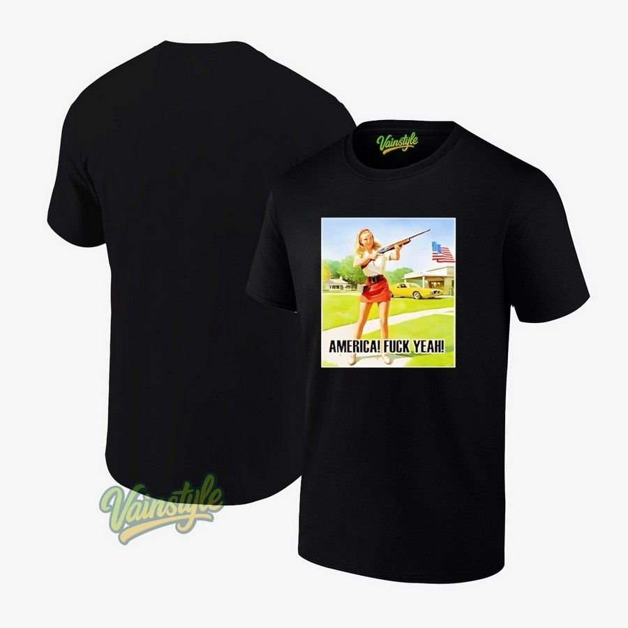 Woman shoot America fck yeah T-Shirt Woman shoot America fck yeah T-Shirt