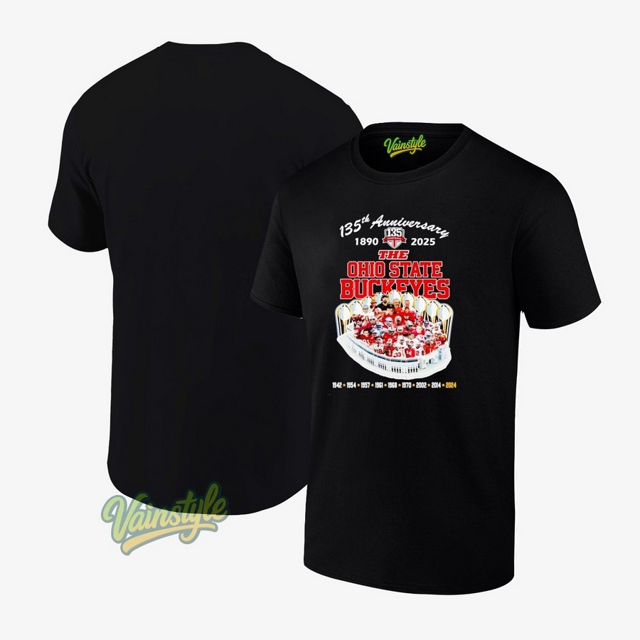 135th anniversary 1890 2025 the Ohio State Buckeyes T-Shirt 135th anniversary 1890 2025 the Ohio State Buckeyes T-Shirt