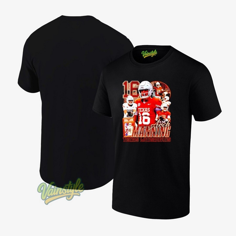 16 Arch Manning Texas Longhorns College Vintage T-Shirt 16 Arch Manning Texas Longhorns College Vintage T-Shirt