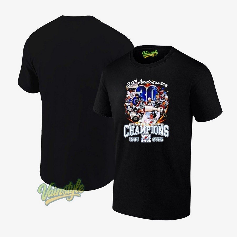 30th Anniversary Stanley Cups Champions 1995-2025 T-Shirt 30th Anniversary Stanley Cups Champions 1995-2025 T-Shirt