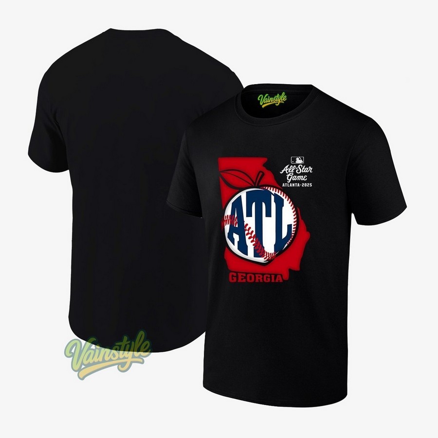 All-Star Game Atlanta peach 2025 Georgia map T-Shirt All-Star Game Atlanta peach 2025 Georgia map T-Shirt