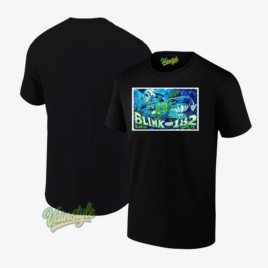 Blink-182 Concert MIDFLORIDA Credit Union Amphitheatre Aug 29 2025 Poster T-Shirt Blink-182 Concert MIDFLORIDA Credit Union Amphitheatre Aug 29 2025 Poster T-Shirt