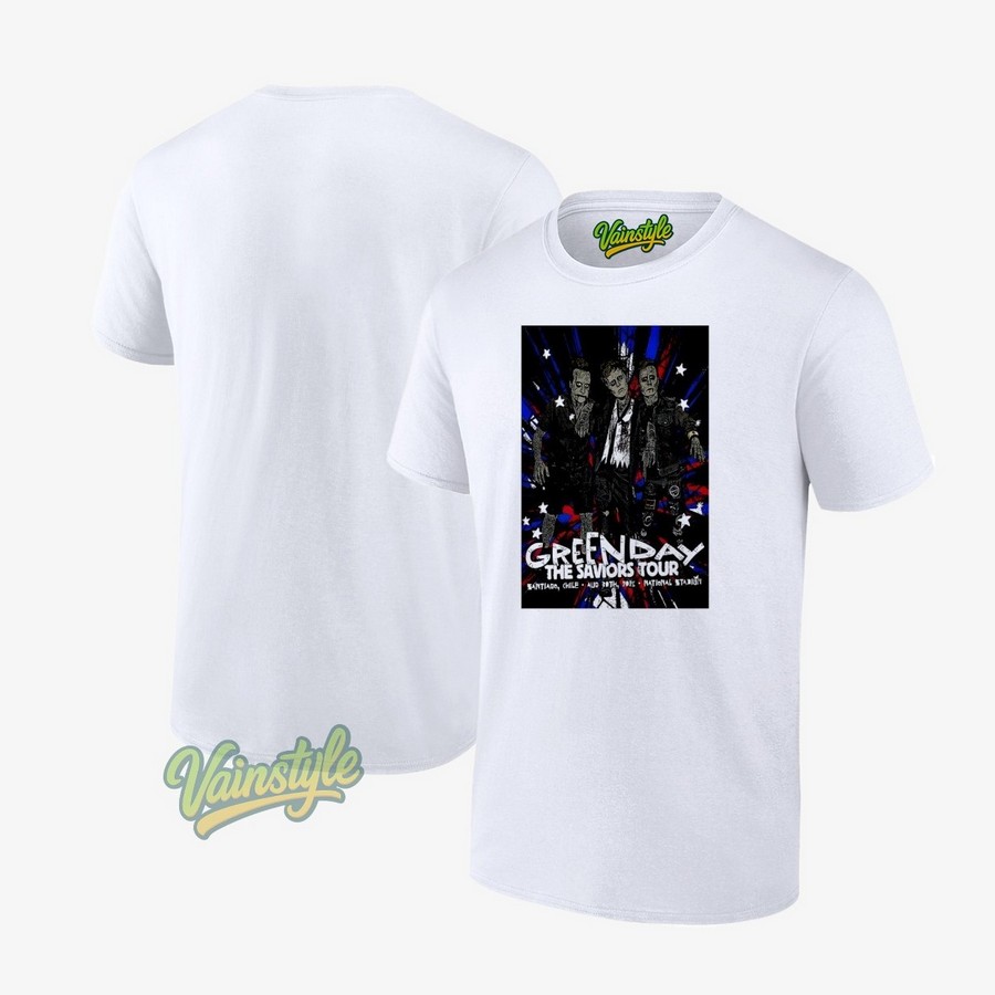 Fall Tour 2025 National Stadium Santiago Green Day Poster T-Shirt Fall Tour 2025 National Stadium Santiago Green Day Poster T-Shirt