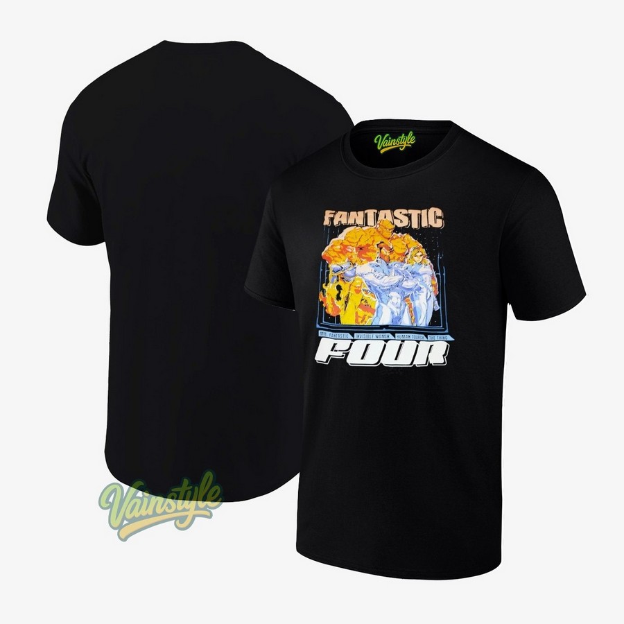 Fantastic Four Mr Fantastic Invisible Woman Human Tourch The King T-Shirt Fantastic Four Mr Fantastic Invisible Woman Human Tourch The King T-Shirt