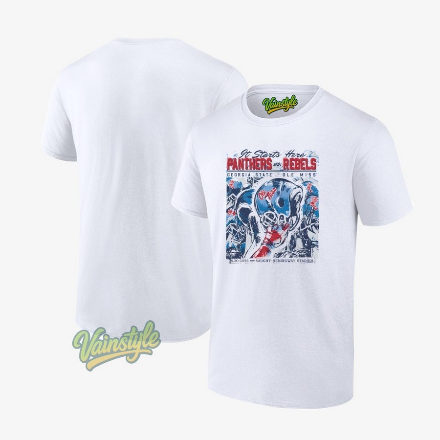 Georgia State Panthers Vs Ole Miss Rebels Game Day 2025 T-Shirt Georgia State Panthers Vs Ole Miss Rebels Game Day 2025 T-Shirt