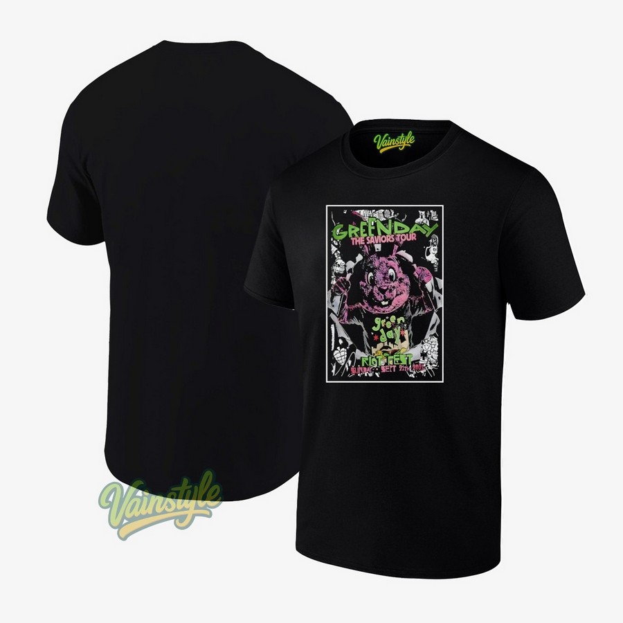 Green Day Sep 21 2025 Riot Fest Chicago IL Tour Poster T-Shirt Green Day Sep 21 2025 Riot Fest Chicago IL Tour Poster T-Shirt