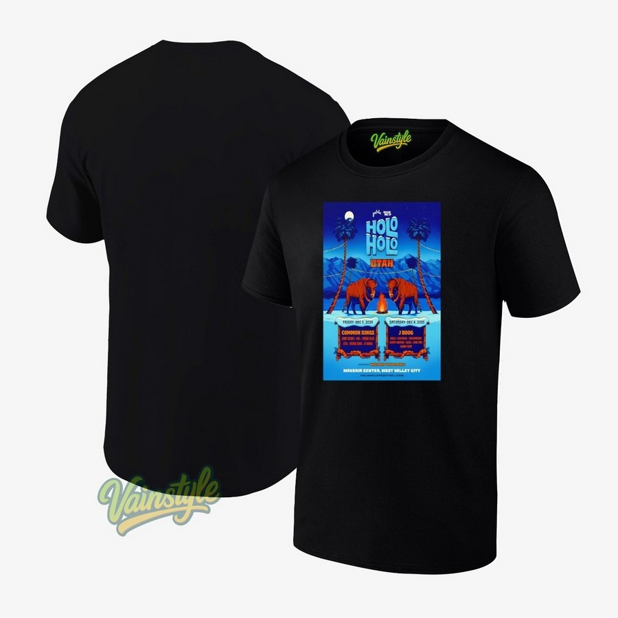 Holo Holo Music Festival Tour Maverick Center In West Valley City UT Dec 5-6 2025 Poster T-Shirt Holo Holo Music Festival Tour Maverick Center In West Valley City UT Dec 5-6 2025 Poster T-Shirt