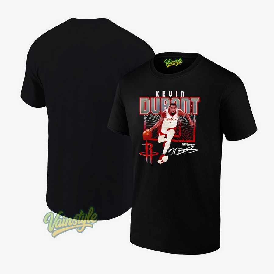 Kevin Durant Houston Rockets logo signature graphic T-Shirt Kevin Durant Houston Rockets logo signature graphic T-Shirt