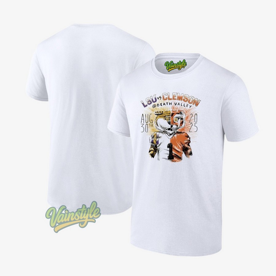 LSU Tigers Vs Clemson Tigers Death Valley 30th 2025 T-Shirt LSU Tigers Vs Clemson Tigers Death Valley 30th 2025 T-Shirt