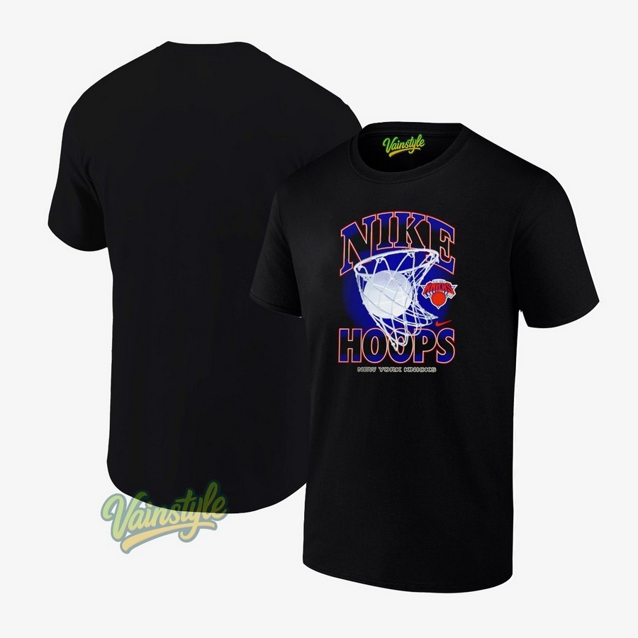 New York Knicks Nike Hoops NBA baseball T-Shirt New York Knicks Nike Hoops NBA baseball T-Shirt