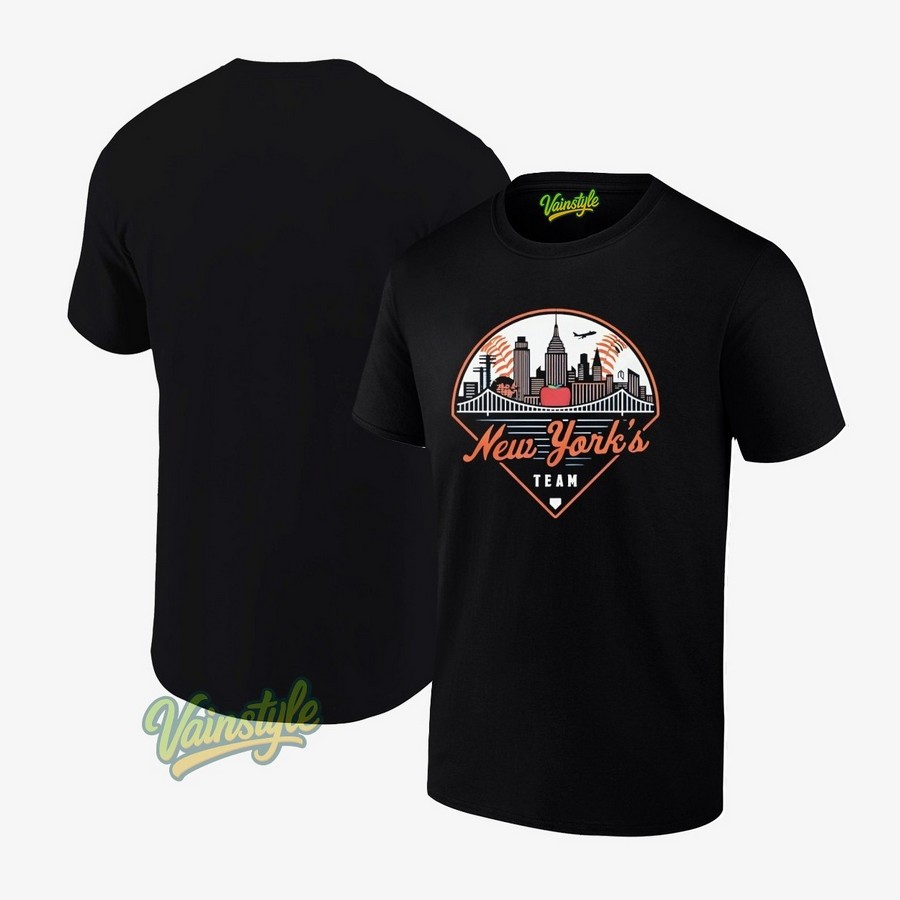 New York team city skyline apple T-Shirt New York team city skyline apple T-Shirt