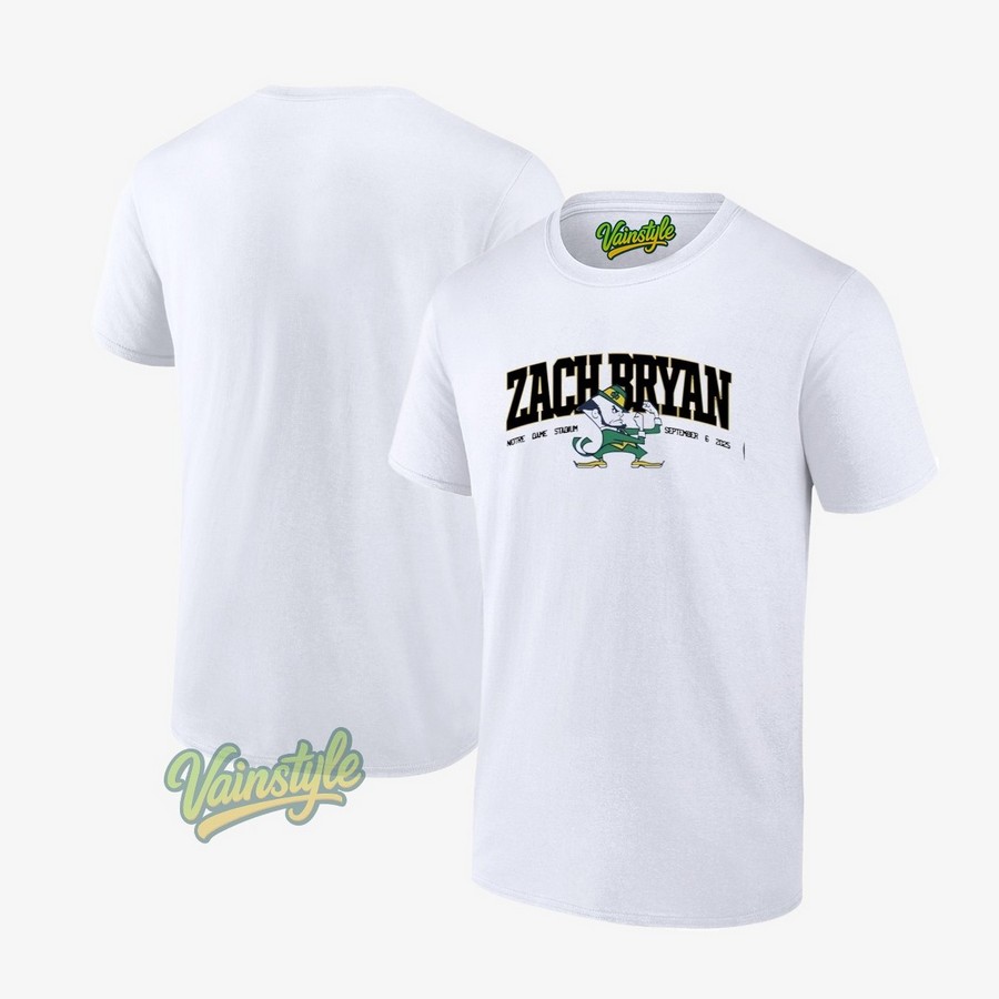 Notre Dame Fighting Irish Zach Bryan Tour 2025 T-Shirt Notre Dame Fighting Irish Zach Bryan Tour 2025 T-Shirt