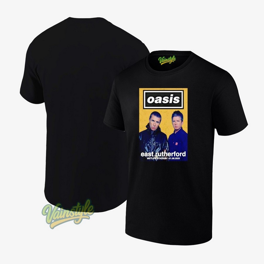 Oasis East Rutherford NJ Metlife stadium 9 1 2025 poster T-Shirt Oasis East Rutherford NJ Metlife stadium 9 1 2025 poster T-Shirt