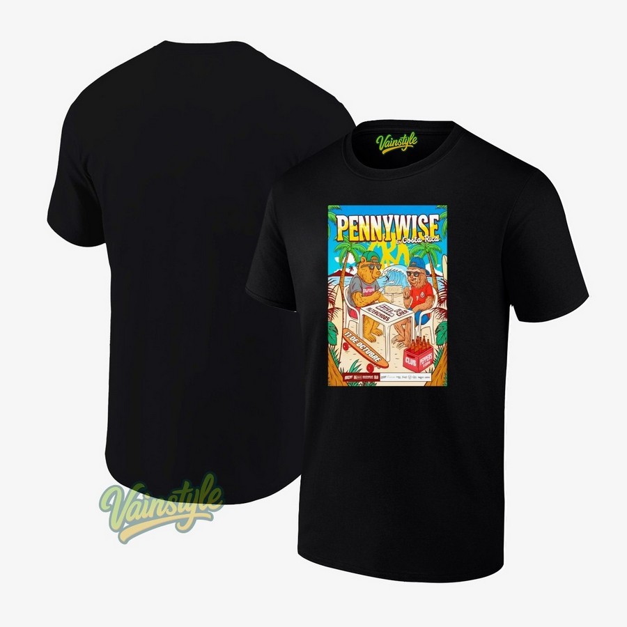 Pennywise Central America Concert Poster T-Shirt Pennywise Central America Concert Poster T-Shirt
