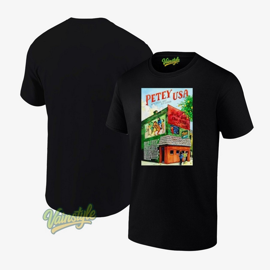 Petey America Yips Tour 2025 Poster T-Shirt Petey America Yips Tour 2025 Poster T-Shirt