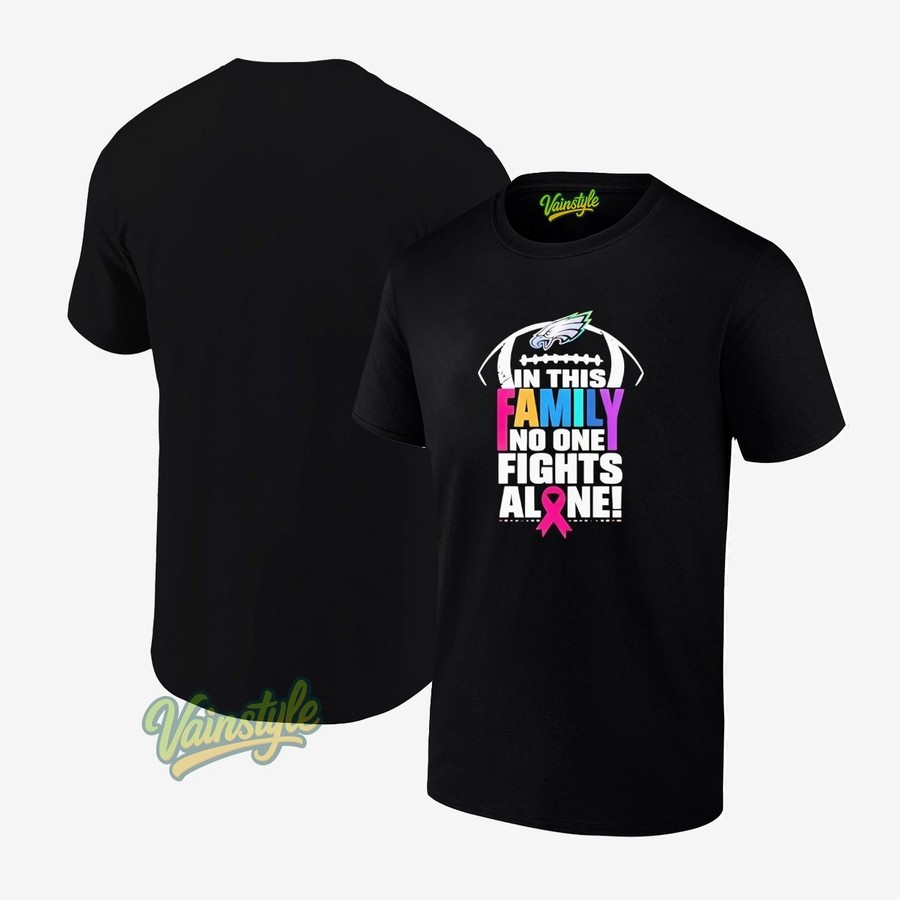 Philadelphia Eagles in this family no one fights alone T-Shirt Philadelphia Eagles in this family no one fights alone T-Shirt