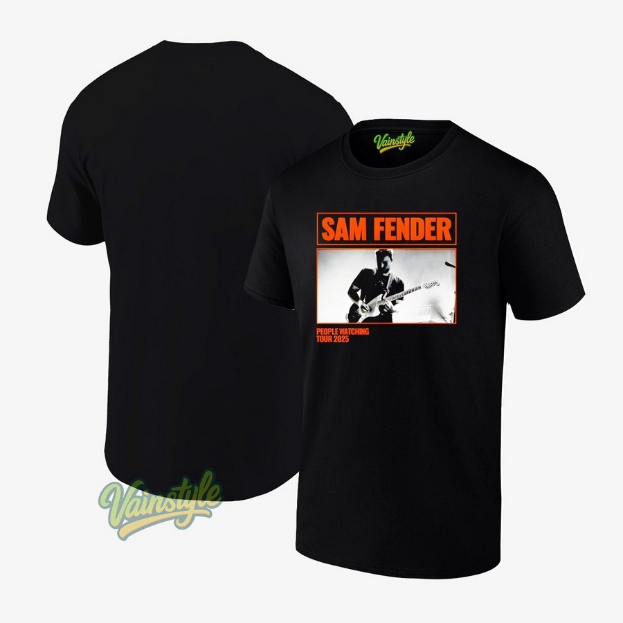 Polydor Sam Fender People Watching Tour 2025 Dateback T-Shirt Polydor Sam Fender People Watching Tour 2025 Dateback T-Shirt
