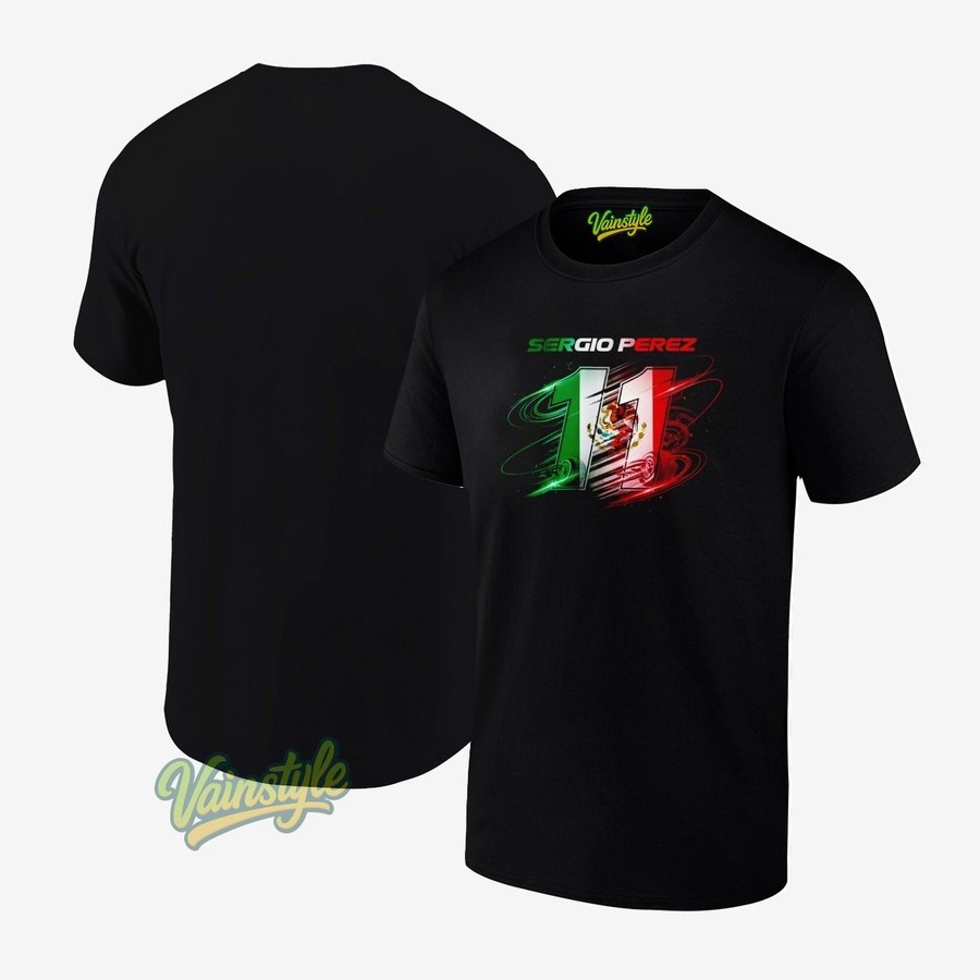 Sergio Perez 11 Flag T-Shirt Sergio Perez 11 Flag T-Shirt