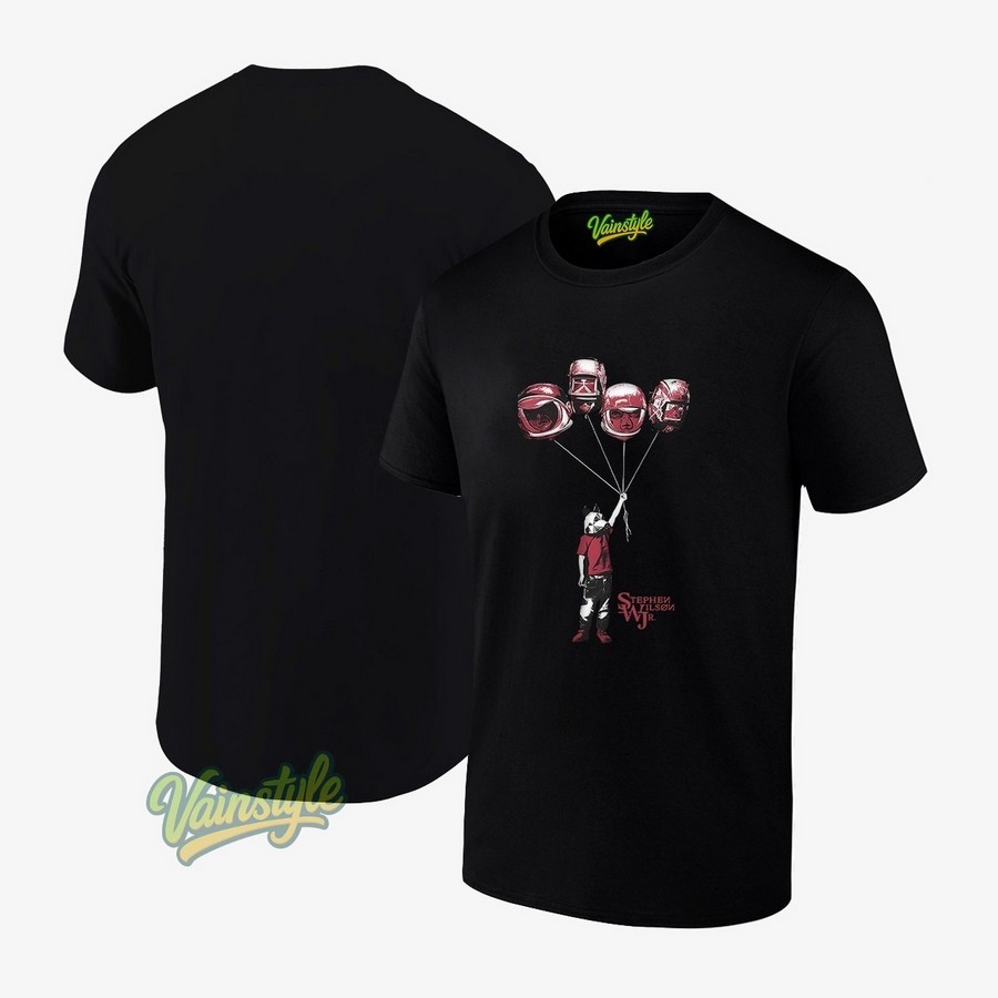 Stephen Wilson Jr Wolf With Balloons T-Shirt Stephen Wilson Jr Wolf With Balloons T-Shirt