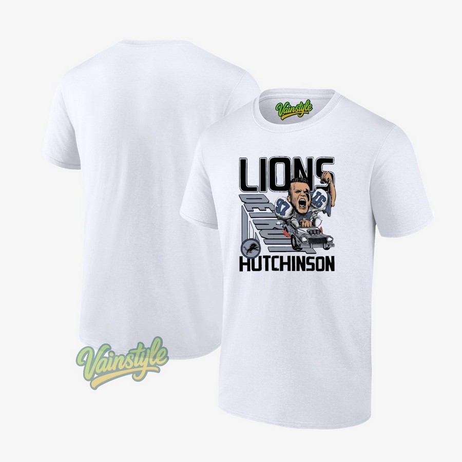Aidan Hutchinson Detroit Lions Signature Player Logo T-Shirt