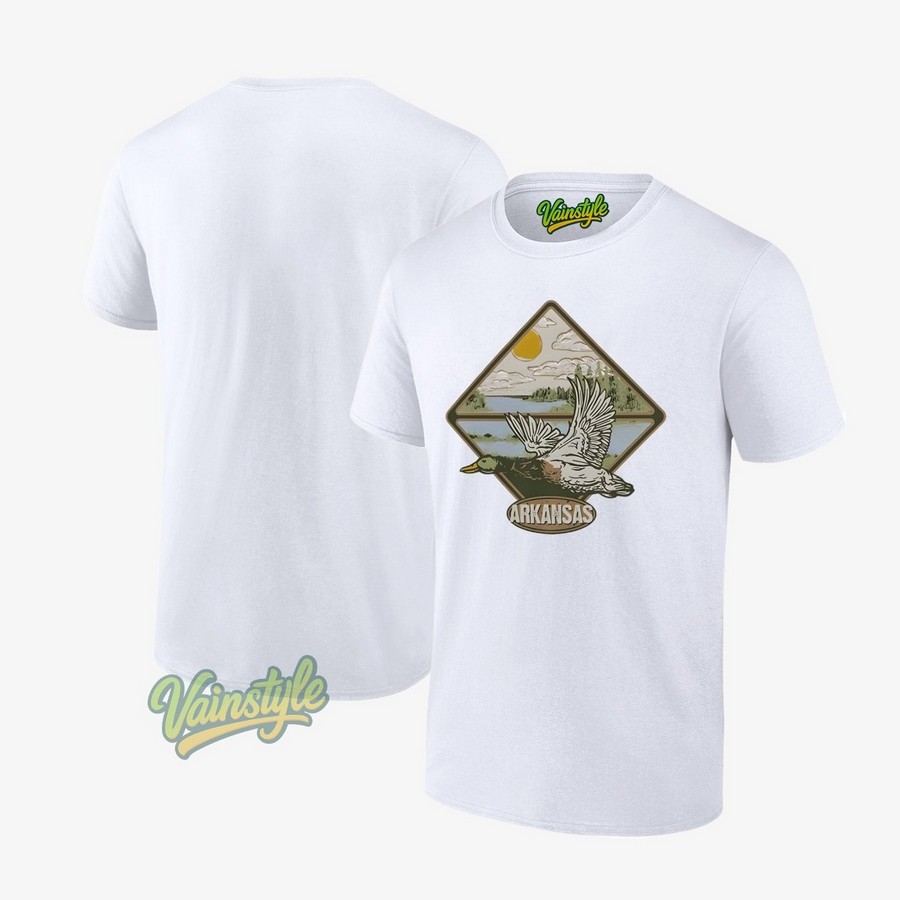 Arkansas Ivory Duck Kansas Logo 2025 T-Shirt Arkansas Ivory Duck Kansas Logo 2025 T-Shirt