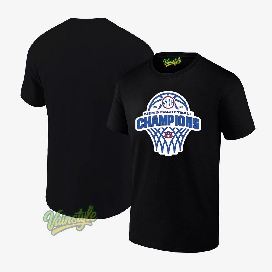 Auburn Tigers Sec Men's Basketball Champions 2025 T-Shirt Auburn Tigers Sec Men's Basketball Champions 2025 T-Shirt
