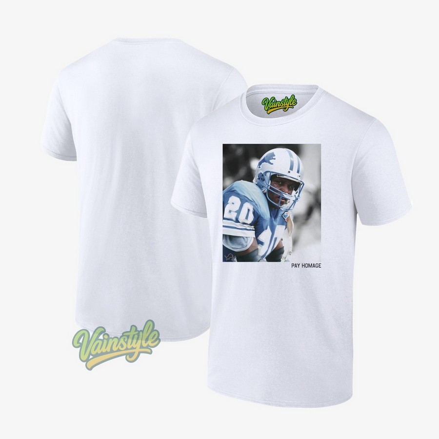 Barry Sanders Detroit Lions Pay Homage Football Nfl T-Shirt Barry Sanders Detroit Lions Pay Homage Football Nfl T-Shirt
